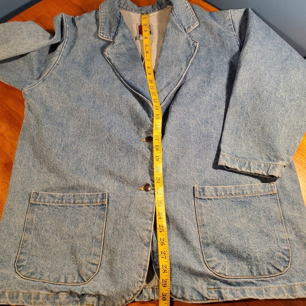 5 for 55$ Vintage 1980's Sunbelt Denim jacket size Large - Picture 7 of 8